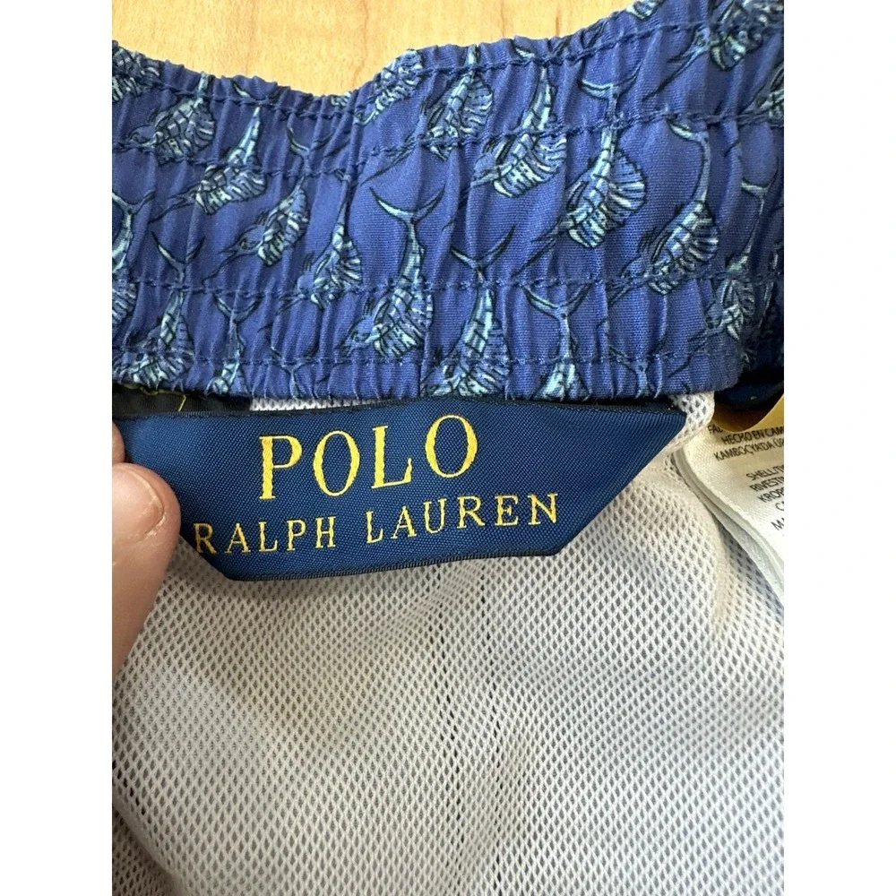 Polo Ralph Lauren Men's 3XB Blue Sail Fish Traveler Mid Swim Trunks Board Shorts
